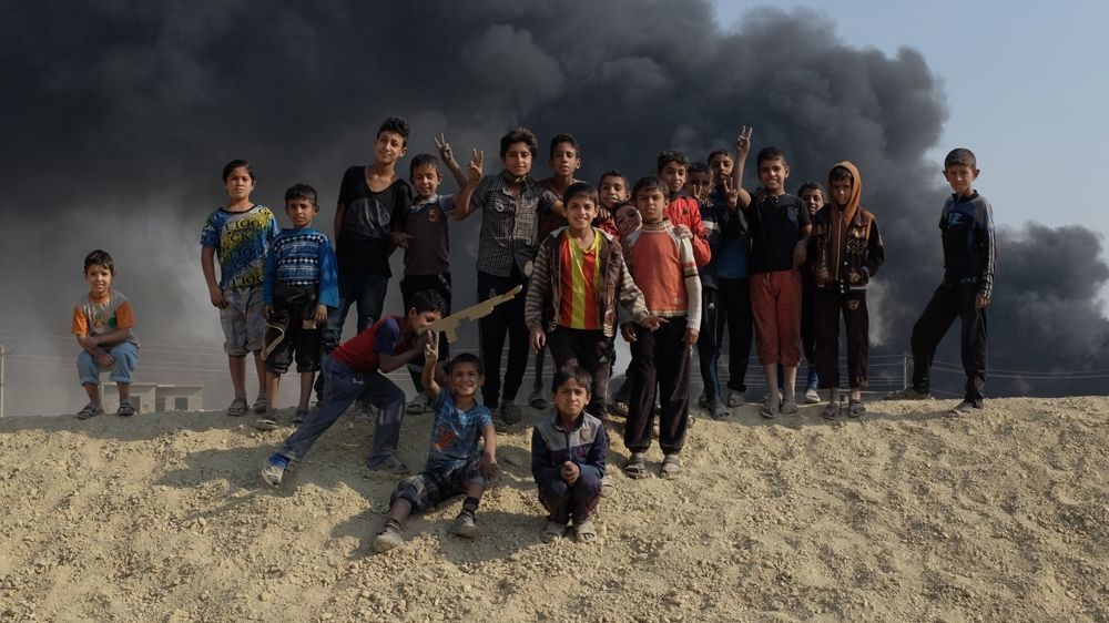With no school to go to, this area has become the children's favourite playground [Benedetta Argentieri/Al Jazeera]