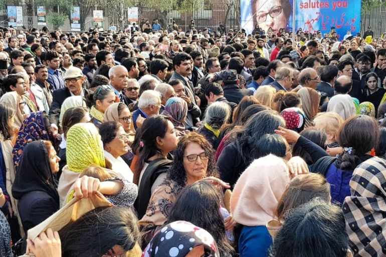 Rabia Mahmood photo - Asma Jahangir funeral