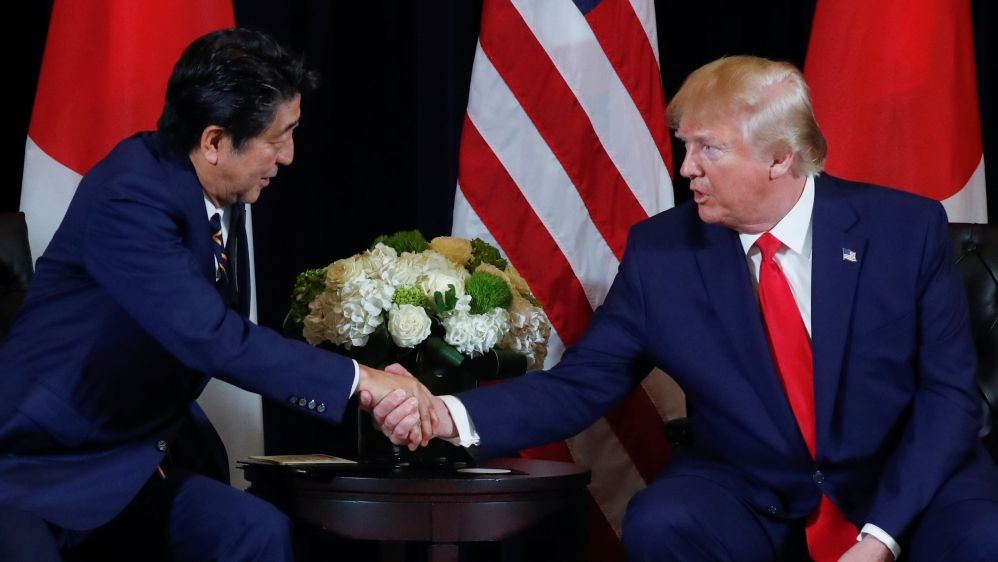 Trump met Abe during a meeting on the sidelines of the 74th session of the UNGA in New York city
