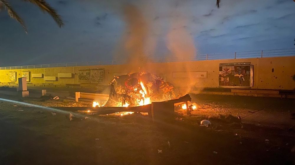 The Pentagon said that the killing of Soleimani was carried out at the direction of US President Trump [Iraqi Prime Minister Press Office via AP]