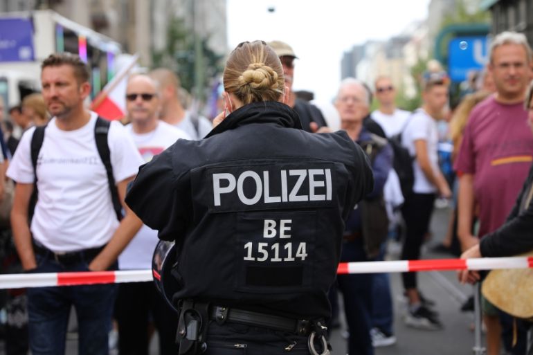 Coronavirus Skeptics And Right-Wing Extremists Protest In Berlin