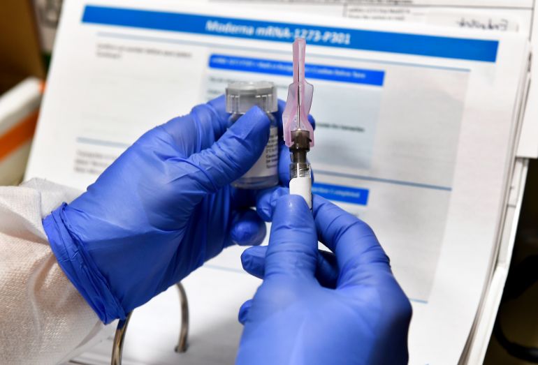 Moderna said preliminary data from a continuing phase three study of its experimental COVID-19 vaccine showed it to be 94.5 percent effective