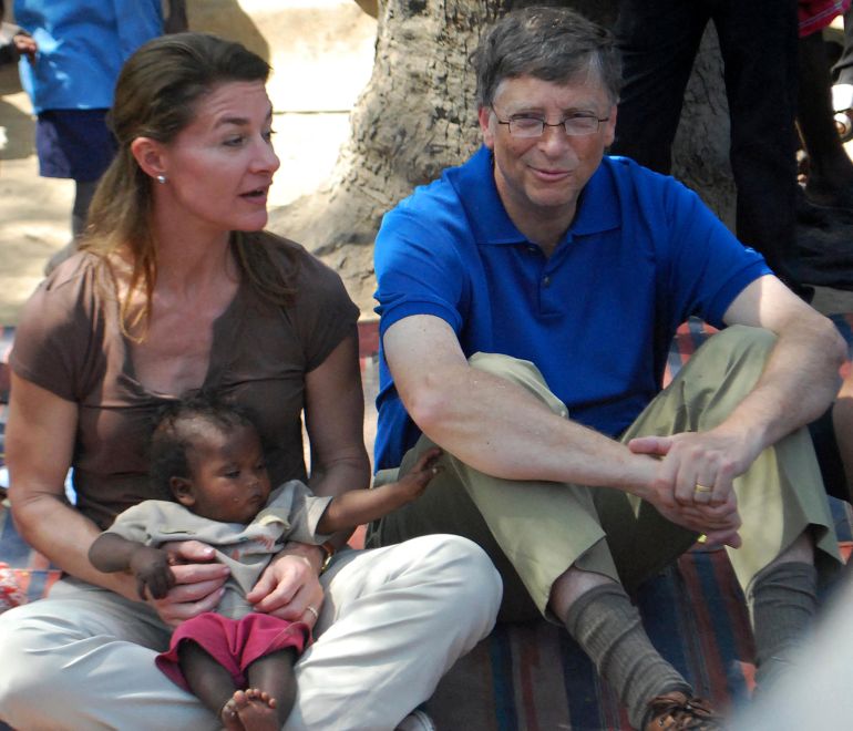 Melinda and Bill Gates on a visit to India’s Bihar state in 2011. They are one of the world’s wealthiest couples