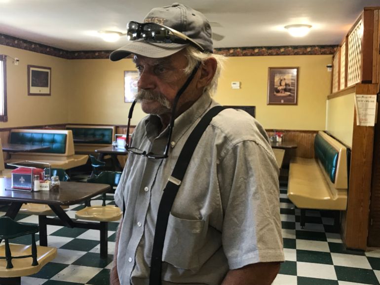A Chauvin resident waits to ask councilman Dirk Guidry about FEMA trailers