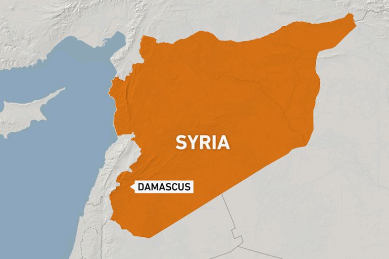 Map of Syria with Damascus as its capital [AL Jazeera]