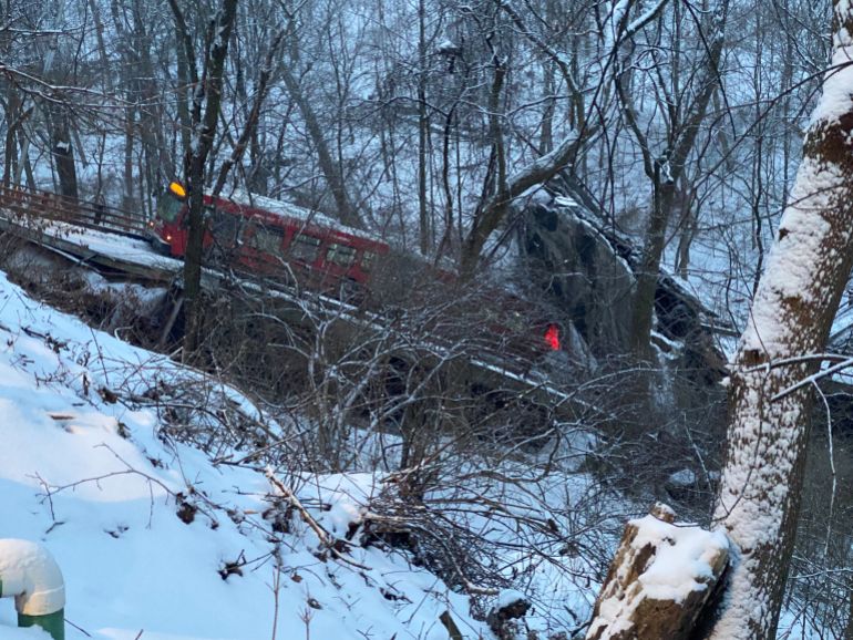 Collapsed bridge