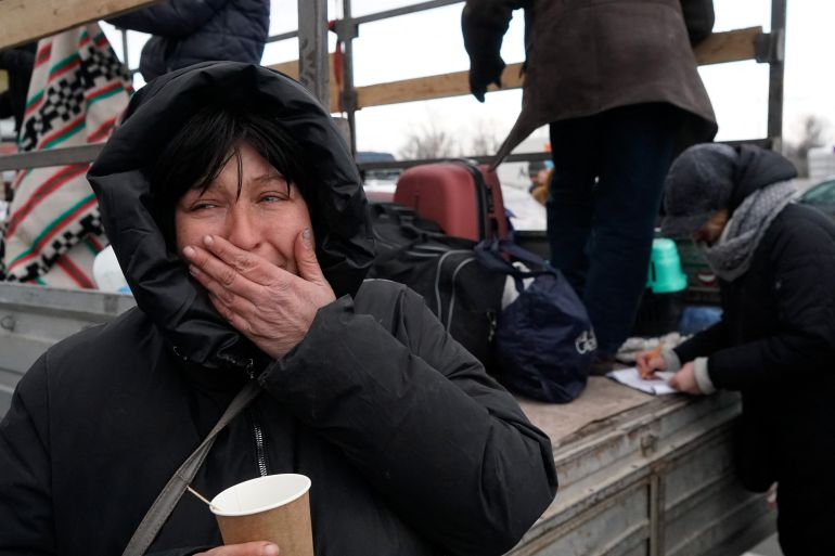Evacuees from Mariupol
