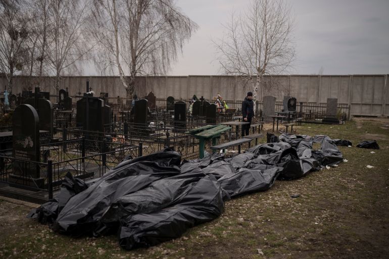 Janet Yellen said Russia’s invasion, ‘including the atrocities committed against innocent Ukrainians in Bucha, are reprehensible, represent an unacceptable affront to the rules-based global order, and will have enormous economic repercussions for the world’