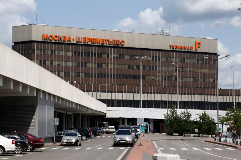 A general view of Terminal F at Sheremetyevo airport in Moscow.