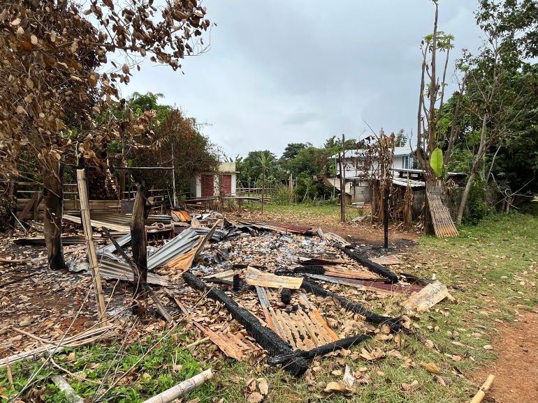 Amnesty researchers say its investigations show the Myanmar military not only looted and destroyed villages in southeastern Kayah state but also planted landmines [Courtesy of Amnesty International]