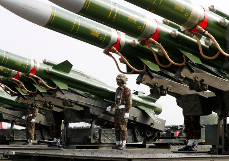 Myanmar sources much of its weaponry from Russia and China