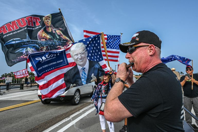 Supporters of former US President Donald Trump