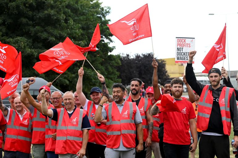 Workers protest