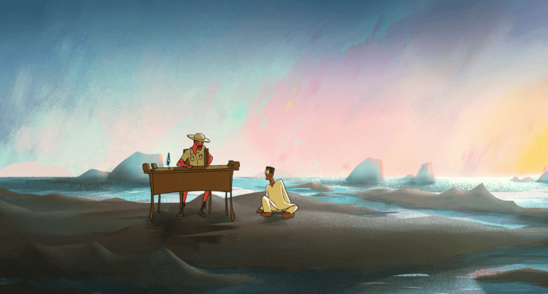 A still from episode one of the animated anthology, Lost Migrations [Animation by Puffball Studios, Pakistan]