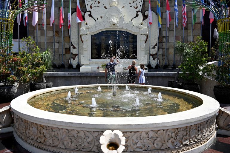 A memorial to those who were killed in the bombings now stands where the Sari Club used to be