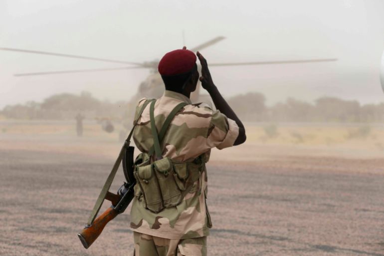A Chadian soldier is part of a contingent fighting the armed group Boko Haram