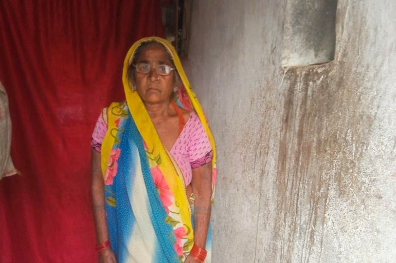 Usha Devi at her semi-constructed home in Garhwa, Jharkhand state [Courtesy of Usha Devi]