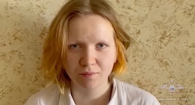 Darya Trepova, suspected of bringing explosives to the cafe where war blogger Vladlen Tatarsky (real name Maxim Fomin) was killed 