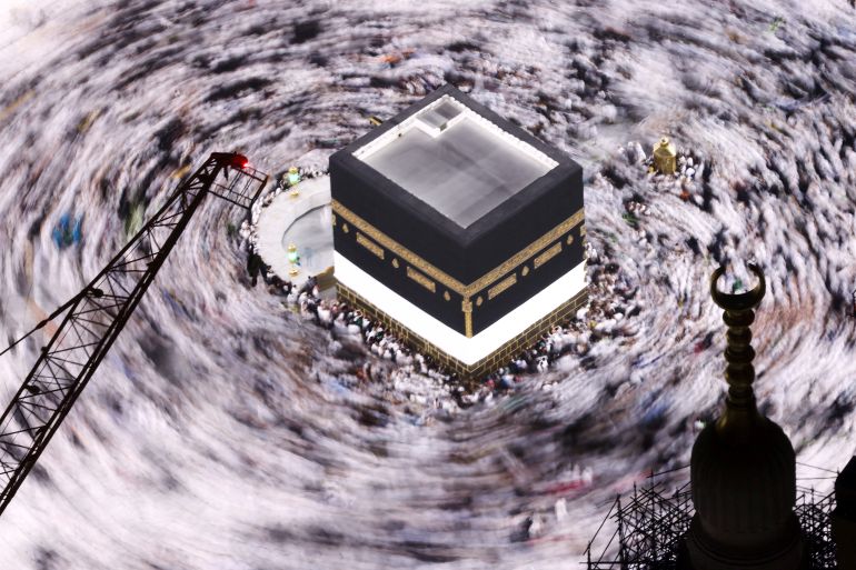 Muslim pilgrims perform the Umrah at the Holy Kaaba,