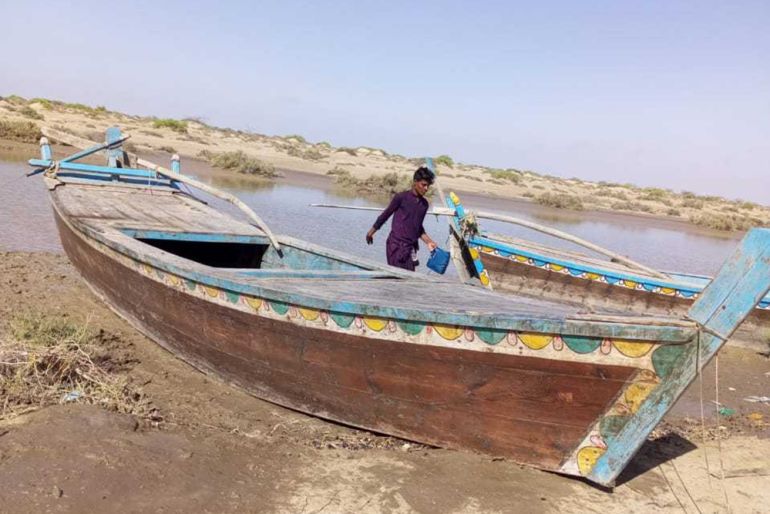 The fishing boat that Murtaza Jati left behind. [Courtesy of Murtaza Jati]