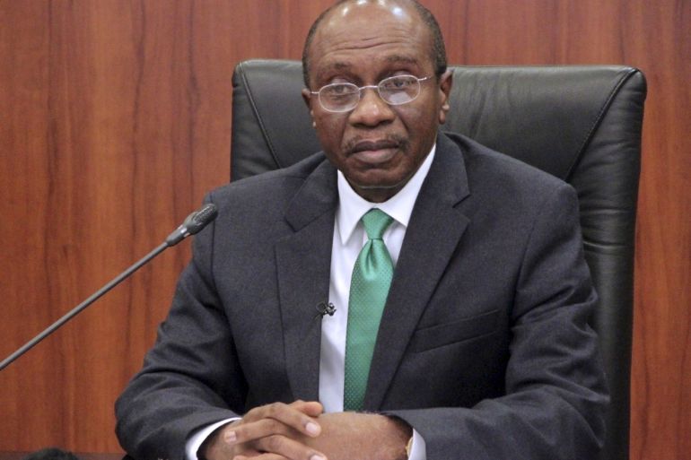 Nigeria's central bank governor Godwin Emefiele, who has been suspended since June 10, 2023