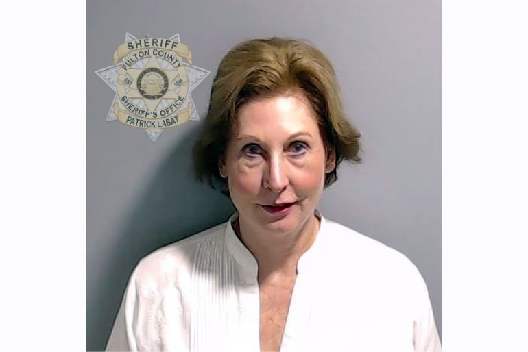 Powell was Trump’s 2020 campaign lawyer [Fulton County Sheriff’s Office via AP]