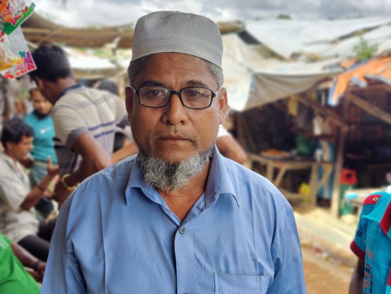 Abdur Rahim, a Rohingya community leader at the Bangladesh camps