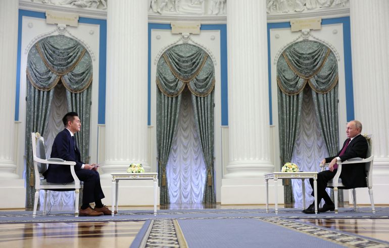 Russian President Vladimir Putin praised China’s leader Xi Jinping in a television interview broadcast ahead of the forum