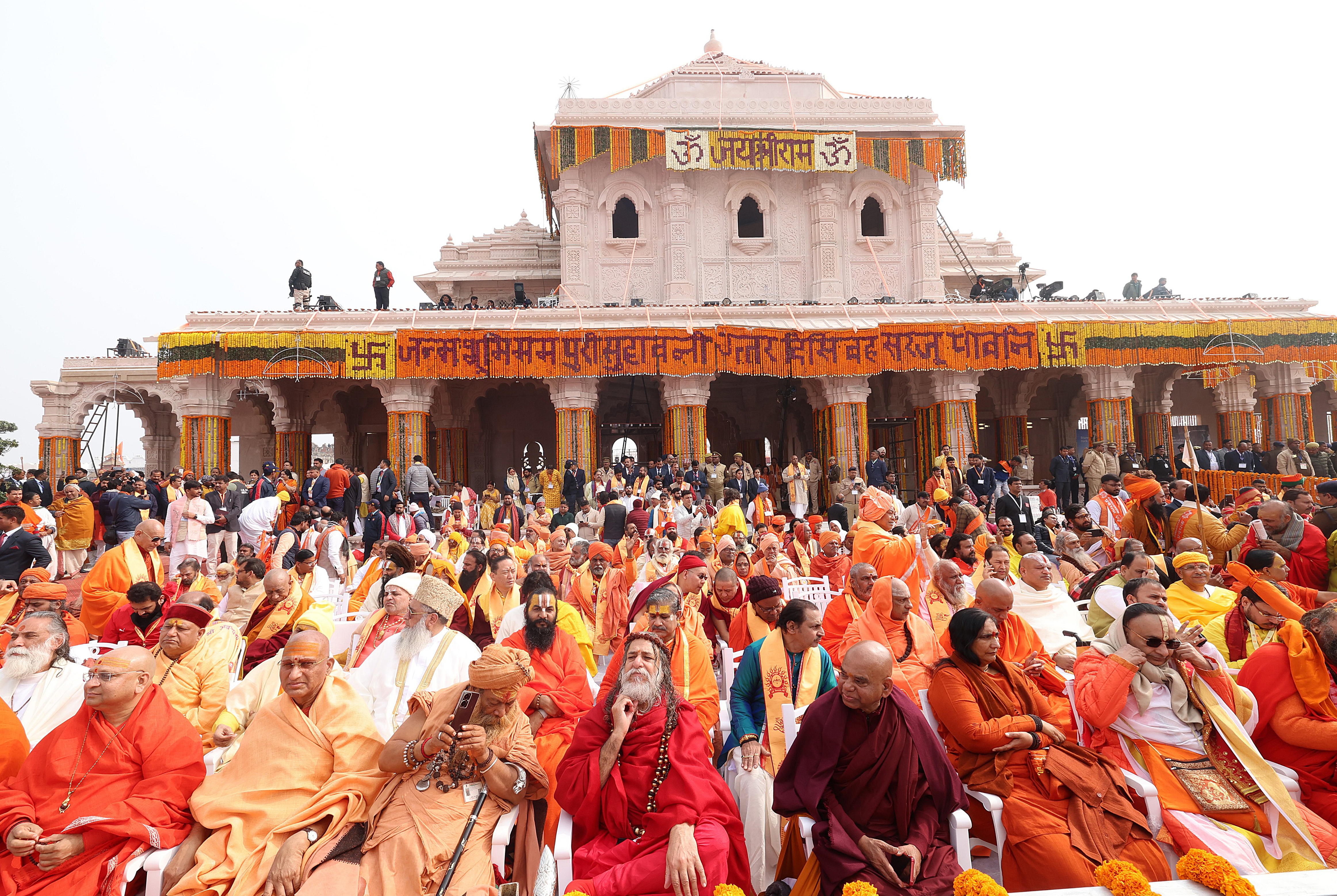 Prime Minister Narendra Modi said the opening of a temple Monday heralded a "new era" for India