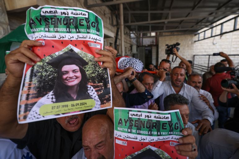 Funeral prayers for Aysenur Ezgi Eygi