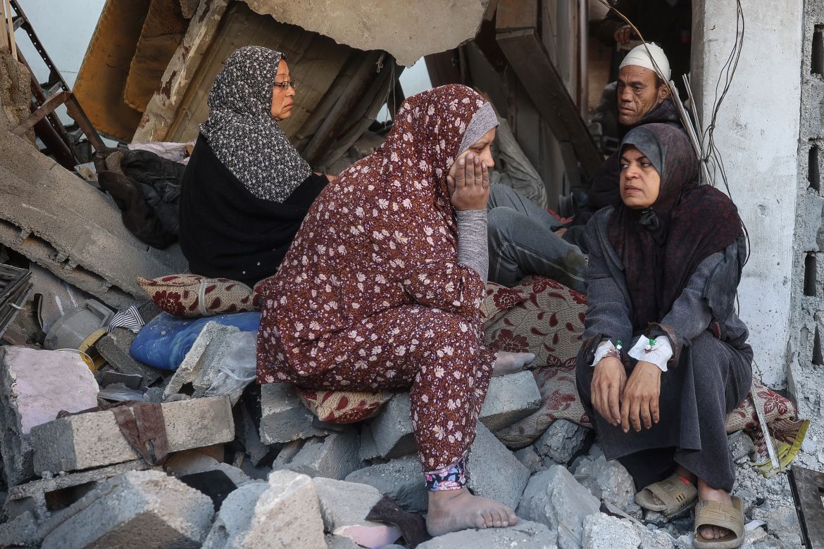Israeli strike in Nuseirat in the central Gaza Strip
