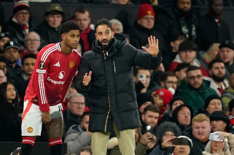 Manchester United's head coach Ruben Amorim