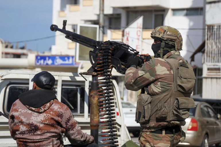 Syrian security reinforcements deploy in Latakia, Syria, to crush attacks by pro-Assad armed groups on March 7, 2025