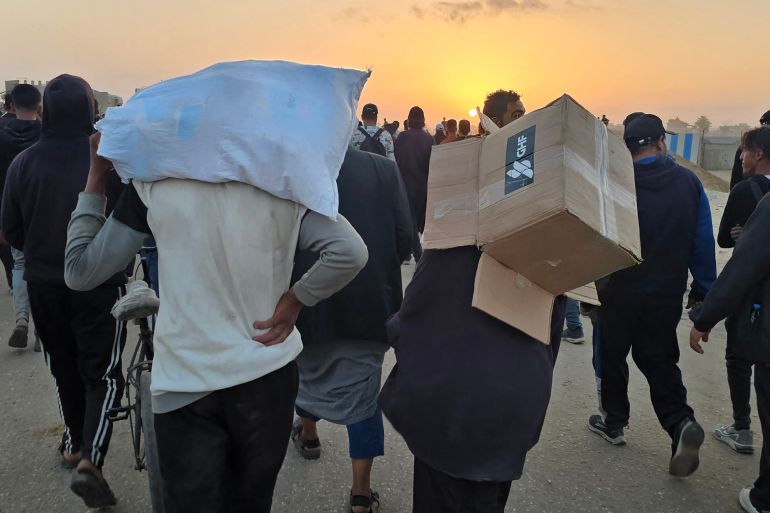 Aid seekers say the situation at the Rafah aid distribution site is chaotic as the Gaza Government Media Office says the death toll from Israeli fire at the complexes has risen to 102 [AFP]