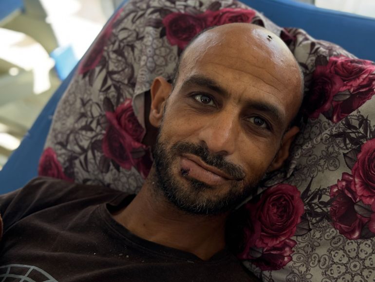 Mohammed al-Homs, father of five, was shot in the mouth and leg
