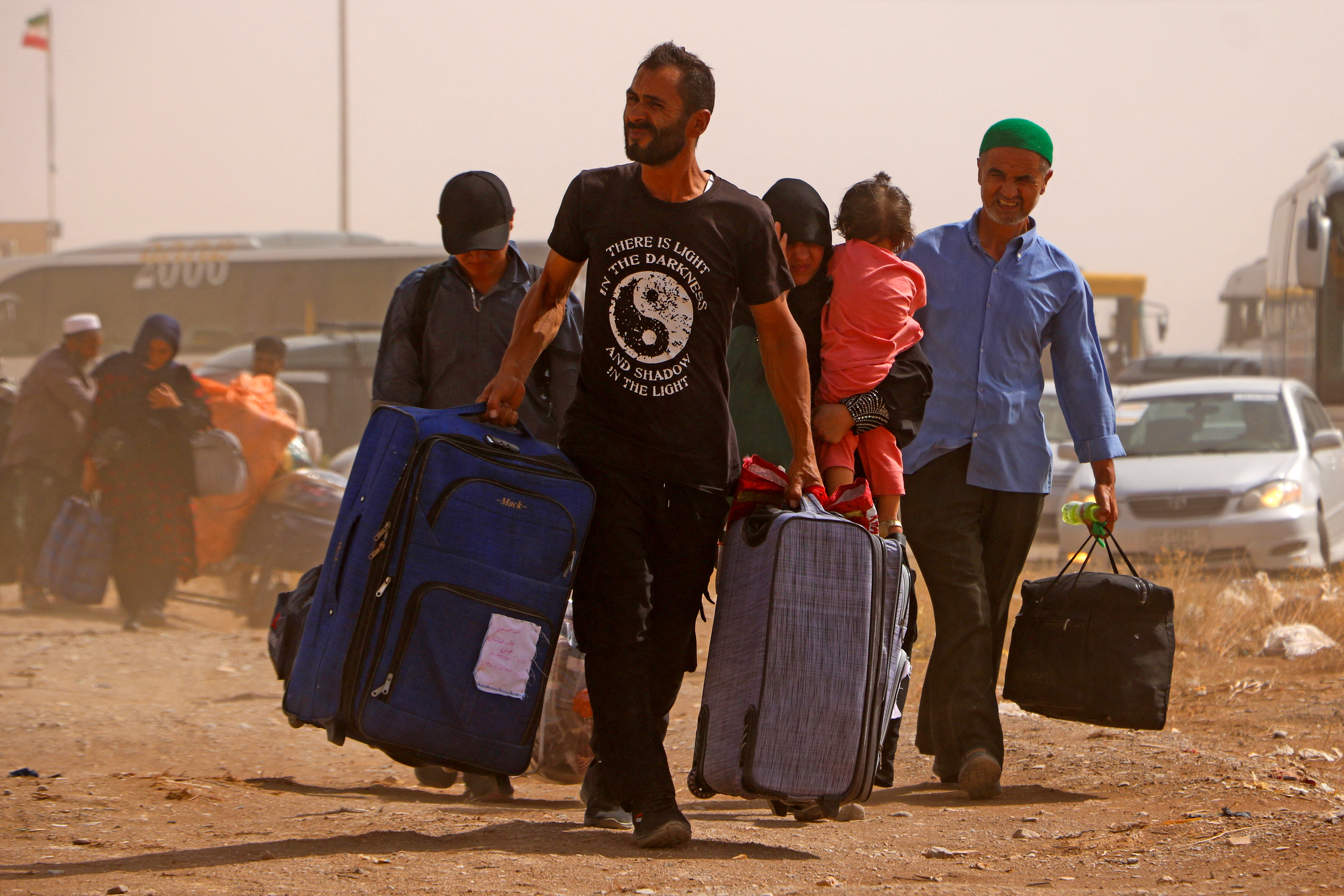 Afghan refugees arrive from Iran at Islam Qala border between Afghanistan and Iran