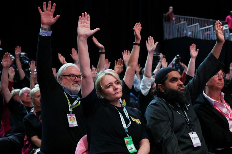 The vote was strongly supported by trade unions