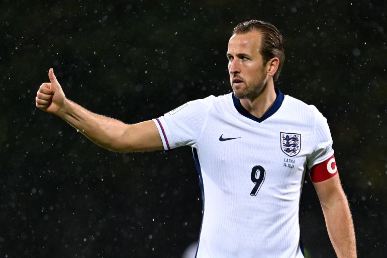 Harry Kane reacts.