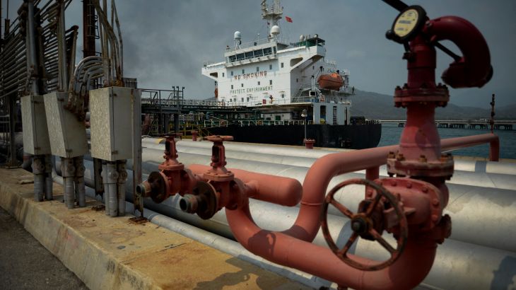 The Iranian-flagged oil tanker Fortune is docked at the El Palito refinery after its arrival to Puerto Cabello in the northern state of Carabobo, Venezuela, on May 25, 2020. The first of five Iranian tankers carrying much-needed gasoline and oil derivatives docked in Venezuela on Monday, Caracas announced amid concern in Washington over the burgeoning relationship between countries it sees as international pariahs. (Photo by AFP)