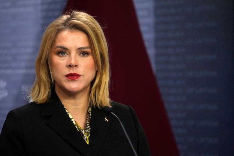 Latvian Prime Minister Evika Silina.