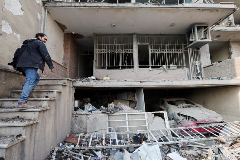 Iran damaged building