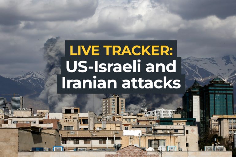 Smoke rises from Tehran after attacks.
