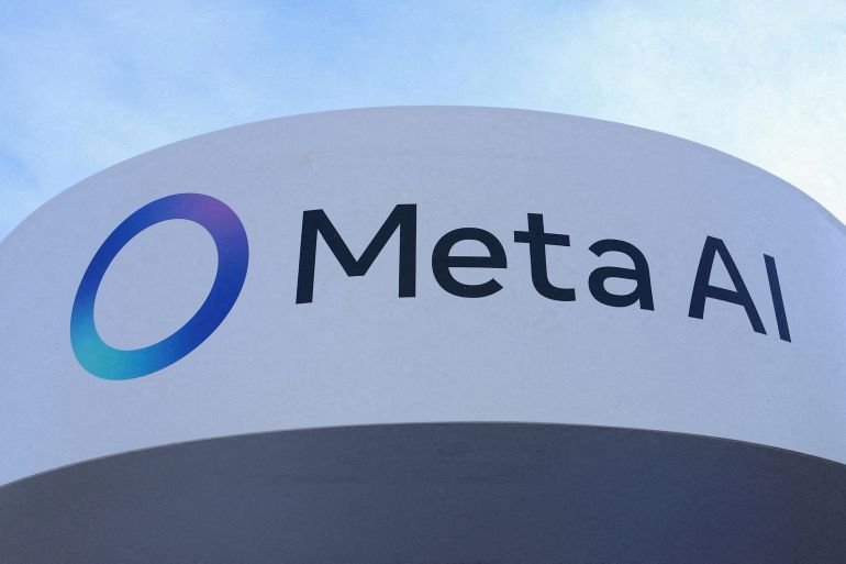 FILE PHOTO: A logo of Meta AI sits outside the Meta House on the opening day of the 55th annual meeting of the World Economic Forum in Davos, Switzerland, January 20, 2025. REUTERS/Yves Herman//File Photo/File Photo