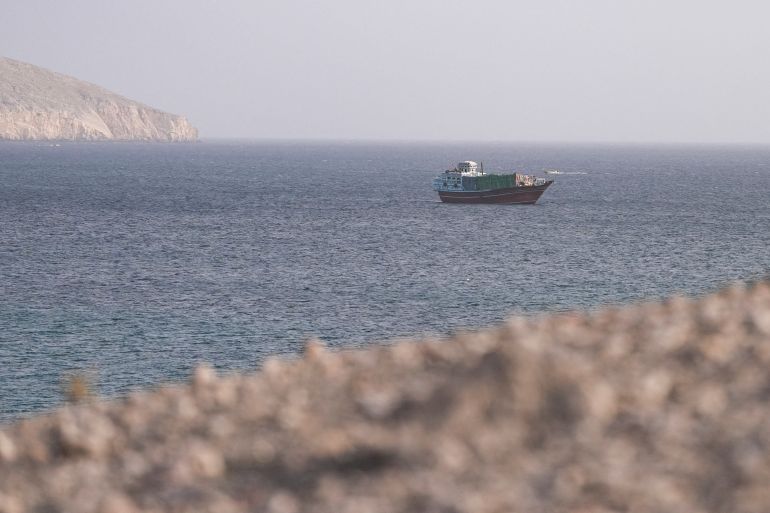 A vessel in the Strait of Hormuz