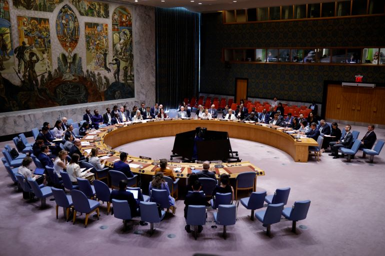 The United Nations Security Council holds an emergency meeting on the Ukraine-Russia war at UN Headquarters in New York, on July 27, 2026.