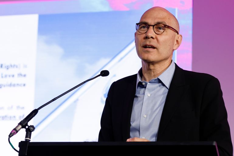 Volker Turk's reappointment as UN Human Rights Chief angered the US and Israel. [John Phillips/Getty Images for SXSW London]